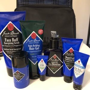 Jack Black Skin/hair care travel gift set w bag
